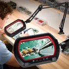 Hitti 12X Square Magnifying Glass With Light Lamp Head Red, New. Price: $59.99.