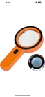 Aixpi Magnifying Glass With Light, 30X Handheld Large Orange New. Price: $18.88.