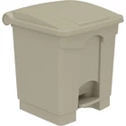 Safco Step-on Indoor Plastic Trash Can Hands-free Disposal 8 Gallon Tan 9924TN New. Price: $143.81.
