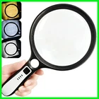 Skgxmagn Large Magnifying Glass Light 5.8 Inch 10X 30X Lens Rechargeable 12 Led New. Price: $29.66.