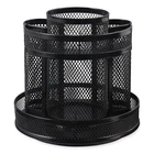 Universal 20022 8 Compartments Metal Mesh Rotating Desktop Organizer - Black New. Price: $14.00.