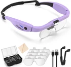 Magnifying With Light 1.5X To 5.0X, Rechargeable Glasses Head New. Price: $34.95.