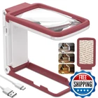Coteck 15X Magnifying Glass With Light Stand, Real Lens, Rechargeable New. Price: $48.38.