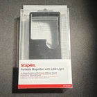 Staples Portable Magnifier 2X Led Light Ultra-slim Black W/ Travel Pouch ST56455 New. Price: $24.95.