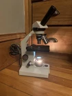 National Optical Model 131-CLED Monocular Compound Microscope 4X, 10X, 40X Used. Price: $90.00.