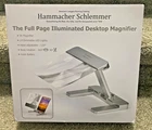 Full Page Magnifier Led Illuminated Desktop Portable Hammacher Schlemmer - New. Price: $79.00.