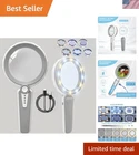 45X Magnifying Glass W/ Light, 4.6 Inch 1200MAH Usb Rechargeable For Low Vision New. Price: $34.99.