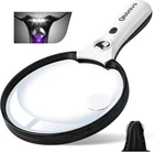 Large Magnifying Glass With Light, Magnifier 10X 20X 45X Handheld Illuminated New. Price: $32.95.