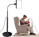 3-IN-1 Magnifying Floor Lamp With Light 36 Led 5X Lens Hands Free Goose Neck New. Price: $86.14.