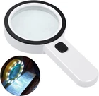 Aixpi Magnifying Glass With Light, 30X Handheld Large White New. Price: $14.43.