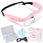 Rechargeable Magnifying Headset With Light Lenses 0.75X-4X For Crafts Hobby New. Price: $40.99.