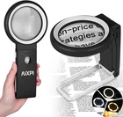 30X 40X Magnifying Glass With Stand, Large Lighted Black New. Price: $20.41.