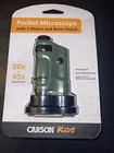 Carson Kids(tm) 7 Function Kid's Pocket MICROSCOPE-20X To 40X Sided New. Price: $12.22.