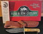 Bear&son Heritage Series 113 Of 250 India Stag Bone Handle Damascus Blade Knife New. Price: $100.00.