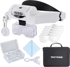 Magnifying Glasses With Light 1X-14X, Rechargeable Led Headband Magnifier 6 New. Price: $64.11.