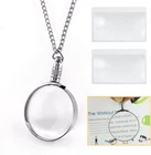 Magdepo 3X Magnifying Glass Pendant Necklace Silver Portable Magnifier 1.5" R... New. Price: $22.19.