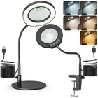10X 15X Magnifying Glass With Light Stand, Led Color Modes Stepless Dim... New. Price: $35.64.