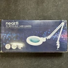 Neatfi Xl Bifocal Led Magnifying Lamp, 7-IN. Lens, 5D/20D Magnification, White New. Price: $74.99.