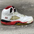 Air Jordan 5 Fire Red Vintage Mens Size 10 White Leather Athletic Shoes Rare Pre-owned. Price: $69.99.