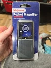 Walgreens Pocket Magnifier Slide Up Sleeve 5X Aspheric Lens New In Box. Price: $9.74.