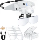 Jarlink Magnifying Glasses With Light, 6 Interchangeable Lens (1.0X-4.0X) & 3 New. Price: $28.99.