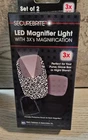 Securebrite Compact 3X Magnifiers With Led Light And Protective Pouch 2 Pack New. Price: $15.00.