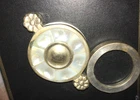 Vintage Brass Mother Of Pearl Folding Pocket Loupe Magnifier Roorkee India 10X Used. Price: $70.00.