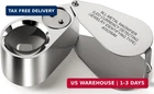 Leffis 40X Jewelers Loupe Magnifier Magnifying Glasses, Led/uv Illuminated New. Price: $16.18.