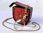 Brass Round Gold Magnifying Glass, Optical Magnifier Lens With Sleek Neckla New. Price: $27.95.