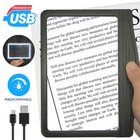 Rechargeable 5X Large Ultra Bright Led Page Magnifier With 3 Color Light Modes New. Price: $24.95.