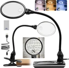 10X 15X Magnifier With Light Stand, 2-IN-1 Large Clamp, New. Price: $46.99.