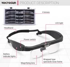 Magnifying Glasses Rechargeable Head Magnifier 3 Led Lights Lenses New. Price: $24.75.