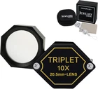 10X Magnifier Jewelry Loupe 20.5MM Triplet Lens Optical Glass Pocket Gem New. Price: $20.77.