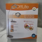 Ottlite 43828C 2-IN-1 Led Magnifier Floor & Table Lamps 4.69" X 15.38" 17.38" Open. Price: $90.00.