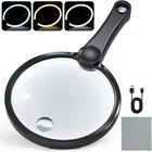 Imichi Large 5.12" Handheld Magnifying Glass 10X/20X Lens With Eye-care Anti-fli New. Price: $14.16.