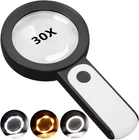 Jmh Magnifying Glass With Light, 30X Handheld Large 18LED Cold Warm New. Price: $14.29.