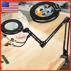 Kuvrs 12X Magnifying Glass Light Stand Ultralong 3-SECTION Swing Arm New. Price: $79.57.