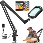 10X Large Magnifying With Light And Clamp, Real Glass, 5 Color Modes, S... New. Price: $43.34.