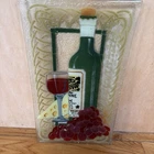 Peggy Karr Wine & Cheese Plate 11.5X 7.5 Rectangle Retired Signed Fused Glass. Price: $22.00.