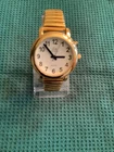 Men Talking Watch Gold Tone Band For The Blind Low Vision - New Battery. Price: $29.95.