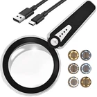 Huiboer 45X Magnifying Glass With Light, 4.6 Inch 1200MAH Usb Black New. Price: $36.24.