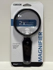 Carson 2X Crystal Clear Acrylic Lens Magnifier Item #DS-36 New. Price: $5.24.