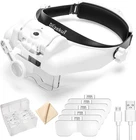 Headband Magnifying With Light, Rechargeable Glasses 1X To New. Price: $40.94.