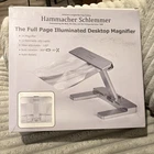 Hammacher Schlemmer 3X Desktop Magnifier 13 Led Lights Adjustable Silver 96553 New. Price: $24.95.