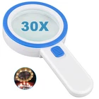 30X Jumbo Handheld Magnifying Glass W/ 12 Bright Led Light Illuminated Magnifie New. Price: $134.01.