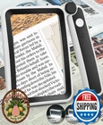 Magnifying Glass For Reading, Rechargeable 5X Large Page Magnifier With Light, New. Price: $47.45.