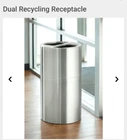 Safco 9931SS Dual Recycling Receptacle Stainless Steel Trash Can W/ 2 Liners New. Price: $420.00.