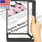 5X Full Page Magnifying Glass For Reading, Lightweight Rectangular Magnifier Pro New. Price: $17.98.