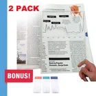 3X Full Page Magnifying Sheet Fresnel LENS(2PACK) With Bookmark Magnifiers New. Price: $9.95.