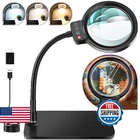30X 10X Magnifying Glass With Light Stand, 72 Led Color Modes Stepless Dim New. Price: $53.38.